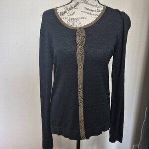 Cardigan with animal print